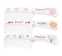 OSOLADY Set de 3 Peines para Niñas y Mujeres, Peinetas Compactas Dientes Finos y Diseño de Dibujos Animados, Accesorios Cabello en Regalos y Uso Diario