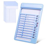 OSOLADY Tablero de Tareas Deslizante Azul Multifuncional, Planificador Visual para Escritorio y Pared, Organizador de Listas de Tareas Pendientes, Sistema de Incentivos para Gestión