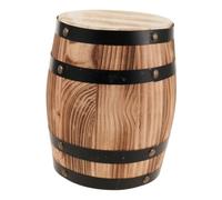 OSOLADY Taburete de Barril de Whisky, Taburete Vintage de Madera, Color Café, Forma de Barril de Roble, Portátil y Ahorra Espacio, para Interior y Exterior, Jardín y Balcón