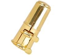 OSOLADY Tapa y Abrazadera Metálica para Boquilla de Saxofón Alto Diseño de Clip Decorativo, Accesorio Duradero para Saxofón Medio y Tenor, Compatible Instrumentos de Viento Madera