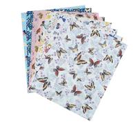 OSOLADY Tela de Patchwork para Manualidades Estampado de Mariposas, 8 Piezas 40x50 Cm, Algodón 100% para Acolchado y Costura, Kit de Tela DIY para Proyectos Creativos