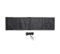 OSOLADY Tela de Recambio para Tumbonas de Jardín Tejido Resistente y Cordones para Reposacabezas, Compatible Sillas Plegables de Exterior Color Negro