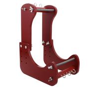 OSOLADY Telar de madera para cuentas, herramienta de tejido de pie para la elaboración de pulseras y collares, kit de accesorios para la fabricación de joyas y manualidades (color rojo).