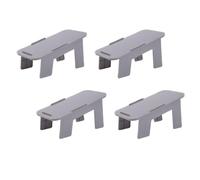 OSOLADY Zapatero de Doble Capa Gris 4 Piezas Desmontable y Modular para Hogar, Estante Portátil para Guardar Zapatos, Sandalias y Pantuflas, Organizador Práctico para Entrada y Armario