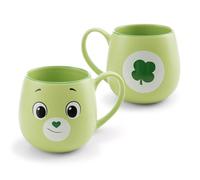 Osos Amorosos Glücksbärchi 62827 - Taza de Porcelana, 400 ml, 8 x 9 cm, Verde,diseño Cuidado, Adorable Accesorio para Cocina, Oficina y hogar,Dulce Regalo para Personas Especiales