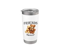Osos de Peluche lindo Friends Forever Vaso térmico de acero inoxidable de doble pared