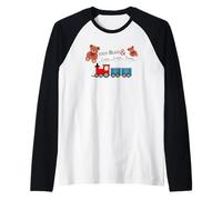 Osos de Peluche y Trenes Choo Choo | Frase Divertida para fanáticos del K-Pop Camiseta Manga Raglan