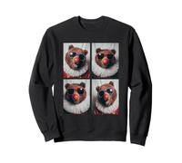 Osos Divertidos con Gafas de Sol Payaso Animal Kidcore Halloween Sudadera