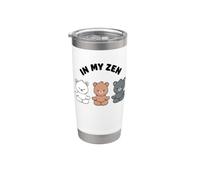 Osos divertidos y lindos de In My Zen, para yoga kawaii, sin estrés Vaso térmico de acero inoxidable de doble pared