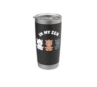 Osos divertidos y lindos de In My Zen, para yoga kawaii, sin estrés Vaso térmico de acero inoxidable de doble pared