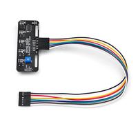 OSOYOO Módulo de Sensor de Seguimiento de línea infrarroja + Cable de Puente Hembra a Hembra de 7 Pines de 25 cm, Sensor de reflexión de línea infrarroja de 5 Canales, 3,3 V-5 V, rastreo de detección