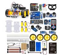 OSOYOO V2.1 Smart Robot Car Kit for Arduino - Controller Board Line Tracking, Ultrasonic Sensor, Bluetooth, Motor Shield, IR Remote Control, Mobile App - Battery and Charger Included