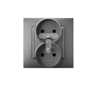 Ospel GP-2UZ/70 - Toma de Corriente IP20, 16 A, 82 mm, 45 mm, 82 mm, Color Gris