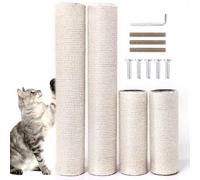 OSPNIEEK 4 Postes rascadores de Repuesto M8 para Gatos, Cuerda de sisal Natural de 15.7 Pulgadas, 7.9 Pulgadas, Repuesto para rascador de árbol de Gatito con Tornillos, Piezas de Poste de cáñamo para