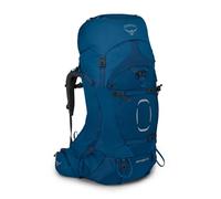 Osprey Aether 65 Mochila de Hombre para excursiones, Azul (Deep Water Blue), Talla S/M