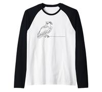 Osprey Arte Lineal Ornitólogo Camiseta Manga Raglan