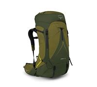 Osprey Atmos AG LT Mochilas para hombres - Suspensión ventilada AntiGravity - Compartimento interno para depósito de hidratación - Cubierta incluida, Scenic Valley/Green Peppercorn, S/M, 65 L