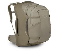 Osprey Fairview 55 - Mochila de viaje para mujer 55 l con apertura frontal y mochila de día (sawdust-olive tan)