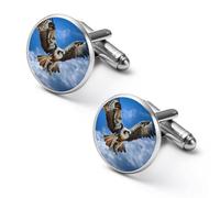 Osprey Flying North USA - Gemelos de moda para hombre, juego de gemelos clásicos para camisas de boda y negocios, 1.7cm, Metal, No es una piedra preciosa