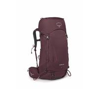Osprey Kyte Mochilas de senderismo para mujeres - Diseño duradero para cualquier entorno al aire libre - Panel trasero Airscape - Cubierta para lluvia incluida, Elderberry Purple, XS/S, 68 L