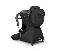 Osprey Poco - Mochila portabebés prémium para niños, color negro, mochila de lujo para senderismo con parasol integrado, mochila extraíble y ajuste ajustable, comodidad premium para padres e hijos
