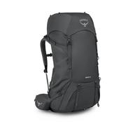 Osprey Rook/Renn Mochilas de senderismo - Panel trasero Airspeed ajustable - Cubierta para lluvia incluida - Tapa superior con bolsillo con cremallera, Dark Charcoal/Silver Lining, Hombres, 65 L