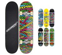 Osprey Skateboard Double Kick Pro. Monopatín infantil doble patada, plataforma 79cm de arce, ideal para niños principiantes y jóvenes avanzados. Skate Freestyle cóncavo, rodamientos ABEC 5. 6 modelos.