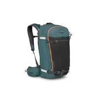 Osprey Soelden - Mochila Backcountry para hombre con transporte de esquí y snowboard, fabricada con 100% nailon reciclado, Azul cascada, One Size, 32 litros