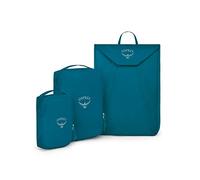 Osprey Soluciones de embalaje ultraligeras - Accesorios de viaje - Cubos de embalaje - Bolsas con cremallera - Carpetas para ropa, Waterfront Blue, Bolsa con cremallera, Set