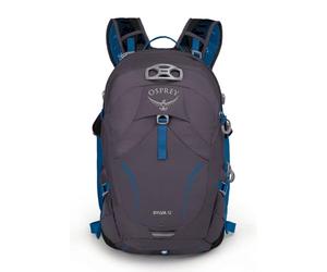Osprey Syncro/Sylva Mochilas Freeride - Diseñadas para el calor del desierto o climas húmedos - Panel trasero Airspeed - Depósito de 2.5L incluido, Space Travel Grey, Mujeres, 12 L