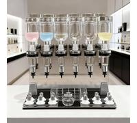 OSPSHPG Dispensador Manual De Perfumes, Máquina De Llenado De Perfumes, con 12 Botellas, 12 Vasos para Pruebas De Aroma, Soporte De Exhibición De Perfumes, para Bares, Estudios, Salones De Belleza Y