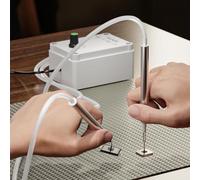 OSPSHPG Juego De Plumas De Succión Al Vacío Manuales, Máquina Colocadora SMT Eléctrica con 2 Cabezales De Aguja, Fuerza De Succión Ajustable De 0 a 150 G, para La Colocación Precisa De Componentes