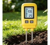 OSPSHPG Medidor De Suelo Npk 4 En 1, Medidor De Nutrientes del Suelo, Prueba De Suelo con Doble Sonda, Pantalla LCD, Medición De Nitrógeno, Fósforo, Potasio Y Temperatura, para Jardines, Céspedes,