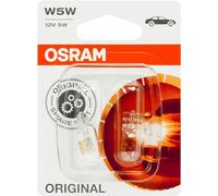 OSRAM 2825-02B Lámpara W2,1x9,5d 12V 5W W5W, blanco, Double Blister