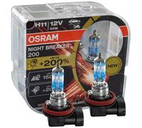 OSRAM 2x H11 12V 55W PGJ19-2 Noche Breaker 200+