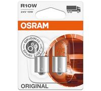 OSRAM 5637-02B Original Line R10W Lámpara Halógena Auxiliar, 24V, 10W, Casquillo BA15S, Embalaje Blister Doble