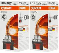 OSRAM 64176 Lámpara Halógena para Faros H15 Pgj23T-1 55 W 12 V (Paquete de 2)