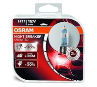 OSRAM NIGHT BREAKER UNLIMITED H11, Halogen-Scheinwerferlampe, 64211NBU-HCB, automóvil de 12 V, caja doble (2 unidades)