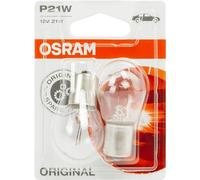Osram 7506-02B Original Line P21W Lámpara Halógena Auxiliar, 12V, 21W, Casquillo BA15S, Embalaje Blister Doble