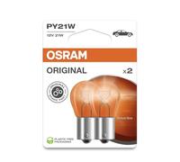 OSRAM 7507-02B Lámpara BAU15s 12V 21W PY21W, naranja, Doppelblister