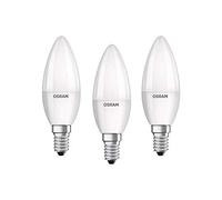 Osram Bombilla LED Forma vela, Blanco frio, pack de 3