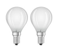 OSRAM a gota LED E14 4W blanco cálido set de 2 EC:EPREL:523067