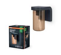 OSRAM Aplique de exterior E27 Ámbar, aplique vintage con carcasa de aluminio en color gris oscuro, protección IP44, antigolpes IK03, para terraza y balcón