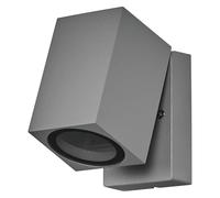 OSRAM Aplique de exterior ENDURA Classic Cube ADJ WALL, plateado, casquillo GU10 (máx. 35W), puede equiparse con una lámpara normal o inteligente, cabezal direccional, protección IP44