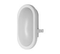 OSRAM Aplique de pared LED 11W Bulkhead, 4000K, 840 lm, IP54, IK06, a prueba de golpes, carcasa de policarbonato blanco, ángulo de haz 120°, para sótanos y garajes