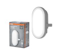 OSRAM Aplique de pared LED 6W Bulkhead, 4000K, 420 lm, IP54, IK06, a prueba de golpes, carcasa de policarbonato blanco, ángulo de haz 120°, para sótanos y garajes