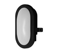 OSRAM Aplique de pared LED 6W Bulkhead, 4000K, 420 lm, IP54, IK06, a prueba de golpes, negro, carcasa de policarbonato, ángulo de haz 120°, para sótanos y garajes