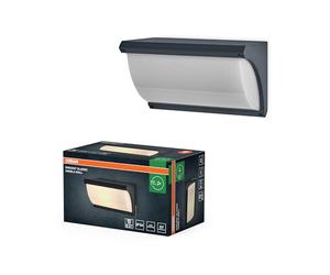 OSRAM Aplique de pared LED Endura Classic Angela, casquillo E27, IP54, aluminio gris oscuro, compatible con Smart+