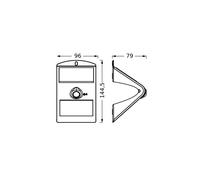 OSRAM aplique de pared LED solar ENDURA FLOOD BUTTERFLY 1,5 W con sensor