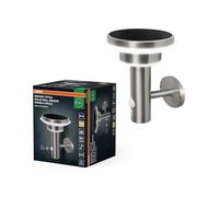 OSRAM Aplique de pared LED solar para exteriores estilo ENDURA, color negro, con sensor de movimiento y luz, 3 modos, IP44, diseño moderno para jardín y patio
